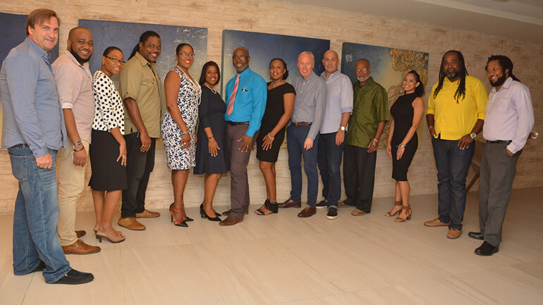 Pictured (L-R) are: IFPI’s Javier Sensio, ECCO’s Shayne Ross, COTT’s Ayanna Lewis, JACAP’s Paul Barclay, JAMCOPY’s Cynthia Newman, JACAP’s Lydia Rose, ECCO’s Steve Etienne, COSCAP’s Erica Smith, PRS’s Liam Donnelly, SOCAN’s Anthony Gentili, COSCAP’s Ottie Mieres, BMI’s Tynia Coats, COSCAP’s Damian Bowen and Jamaica’s Intellectual Property Officer Marcus Goffee.