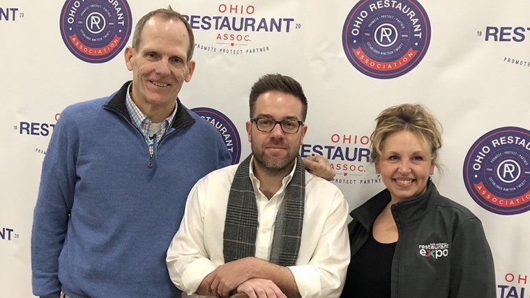 Pictured (L-R) before BMI’s music licensing seminar at the Mid-America Restaurant Expo in Columbus are: BMI’s Dan Spears, BMI songwriter Will Bowen and Ohio Restaurant Association Managing Director of Marketing and Communications, Maureen O’Rourke.