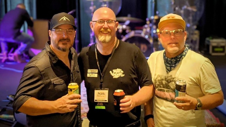 Pictured (L-R) after the performance during the Florida Brewers conference are: BMI songwriter Hunter Smith, Florida Brewers Guild Executive Director Sean Nordquist and BMI songwriter Danny Myrick.
