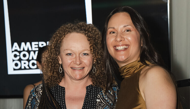 L-R: BMI Foundation President Deirdre Chadwick and ACO President & CEO Melissa Ngan.