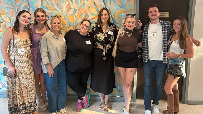 Photo L-R: Virginia Peppiatt, Olivia Peppiatt, BMI’s Leslie Roberts, Studio Bank’s Kari Barnhart, BMI’s MaryAnn Keen, Stacey Kelleher, BMI’s Josh Tomlinson, Caroline Hale