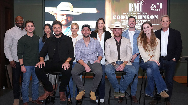 Photo Back Row L-R: BMI’s Shannon Sanders, BMI’s Jackson Kiger, BMI’s Lilly Brown, BMI’s Leslie Roberts, BMI’s MaryAnn Keen, BMI’s Josh Tomlinson, BMI’s Clay Bradley; Front Row L-R: Ryan Larkins (BMI), Benjy Davis (BMI), Cody Johnson (BMI), Kat Higgins (BMI).