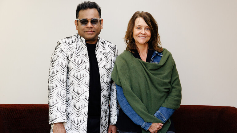 (L to R): Composer A.R. Rahman and Tracy McKnight, BMI’s VP of Creative, Film, TV & Visual Media